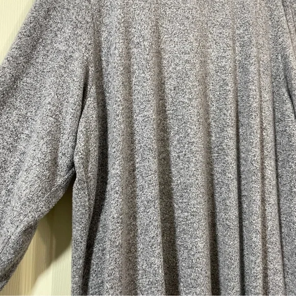 torrid Super Soft Plush Duster Open Front Heather Grey Front Pocket Plus 5X - Picture 12 of 13